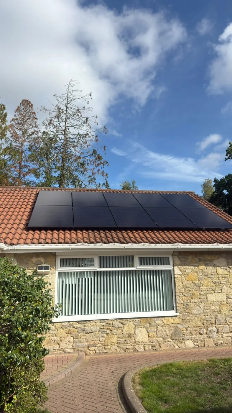 Solar panels on a British residential property